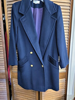 Forecaster of Boston 100% Wool Pea Coat in Blue Size 6